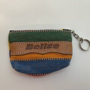 Mini Coin Purse Keychain Handmade in Belize Colorful